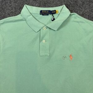 NWT Polo Ralph Lauren Polo Shirt Men's XL Green Orange Pony Casual Knit Preppy